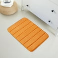 thumbnail image 1 of 1 Piece Striped Design Solid Memory Foam Bathroom Rug Set Non-Slip, 1 of 5