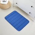 thumbnail image 1 of 1 Piece Striped Design Solid Memory Foam Bathroom Rug Set Non-Slip, 1 of 5