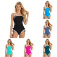 thumbnail image 1 of 1 Piece Swimsuit Girls Ruched Bathing Suits Quick Dry Swimwear with Padding for Beach Pool 11-12 Years, 1 of 7