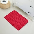 thumbnail image 1 of 1 Piece Swirls Design Embossed Solid Color Memory Foam Soft Bathroom Rug Set Non-Slip PVC Backing, 1 of 5