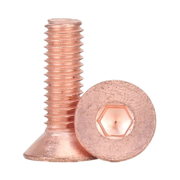 1 Piece T2 Purple Copper Countersunk Head Hexagon Socket Screw M8x12mm