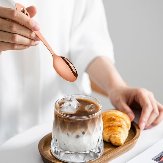 1 Piece Teaspoon,Food Grade 18/10 Stainless Steel Tea Spoons,Durable Small Spoons,Metal Dessert Spoon,Spoons Silverware for Home,Kitchen or Restaurant,Mirror Polished & Dishwasher Safe