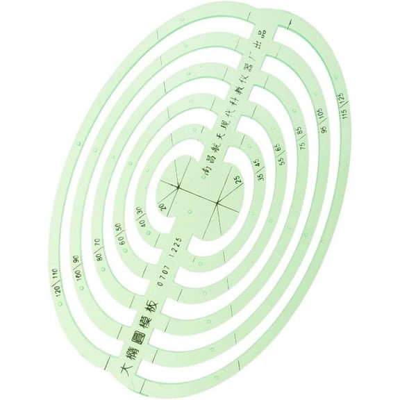 1 Piece Template Ruler, Stencils, Drawing Template for All Purpose, Oval Drawing Templates, Multi-Function Formwork, Large Oval