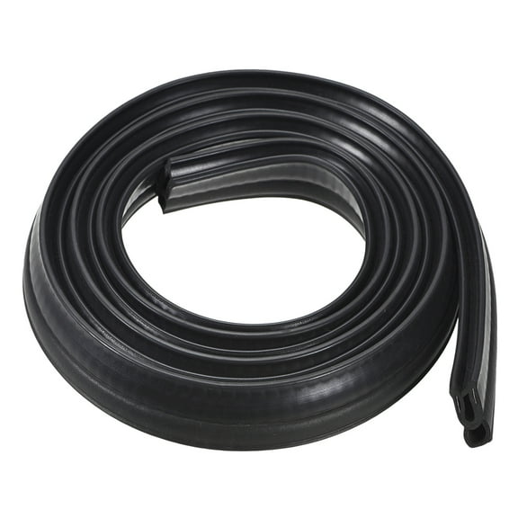 1 Piece Trim Seal with Top Bulb EPDM Seal, Fits 1-2mm Edge 2M Length 0.7inch Height  for Window and Door Applications