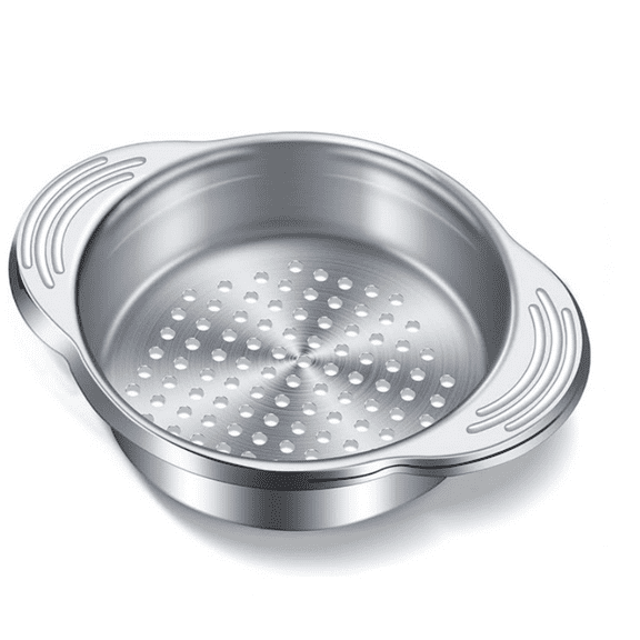 1 Piece Tuna Can Strainer Stainless Steel Food Strainer Sieve Metal Press Lid Canning Colander Oil Drainer Tuna Filter for Beans Vegetables