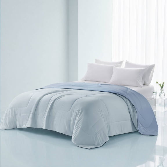 1 Piece Twin Down Alternative Comforter,Light Blue