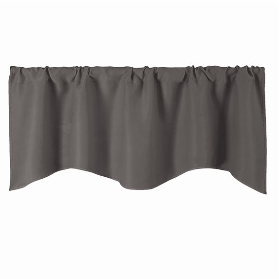 1 Piece Valance and Swag for Window, Blackout Valance Curtain for Kitchen Bathroom Living Room, Thermal Insulated Window Treatment, Rod Pocket Short Curtain, 52x18 inch