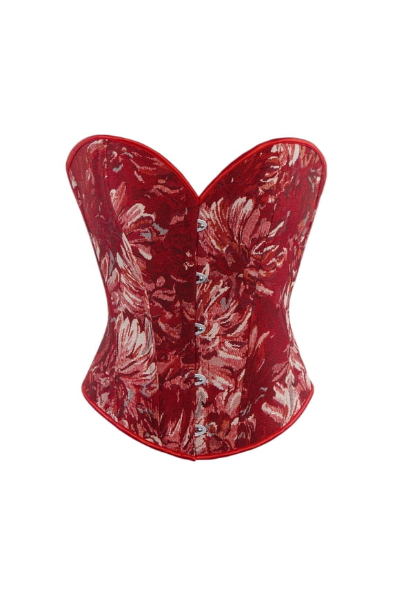 1 Piece Vintage Women's Corset Shapewear Oil Painting Bustier Tummy Control Body Shaper Renaissance Corset Crop Top