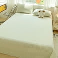 thumbnail image 1 of 1-Piece Washed Cotton Flat Sheet, 62.99x90.55 Inches Queen Size Soft Breathable Bed Sheets, No Pilling Wrinkle-Free Cooling Bedding, Solid Color Gift for Guest Room Rv, 1 of 5