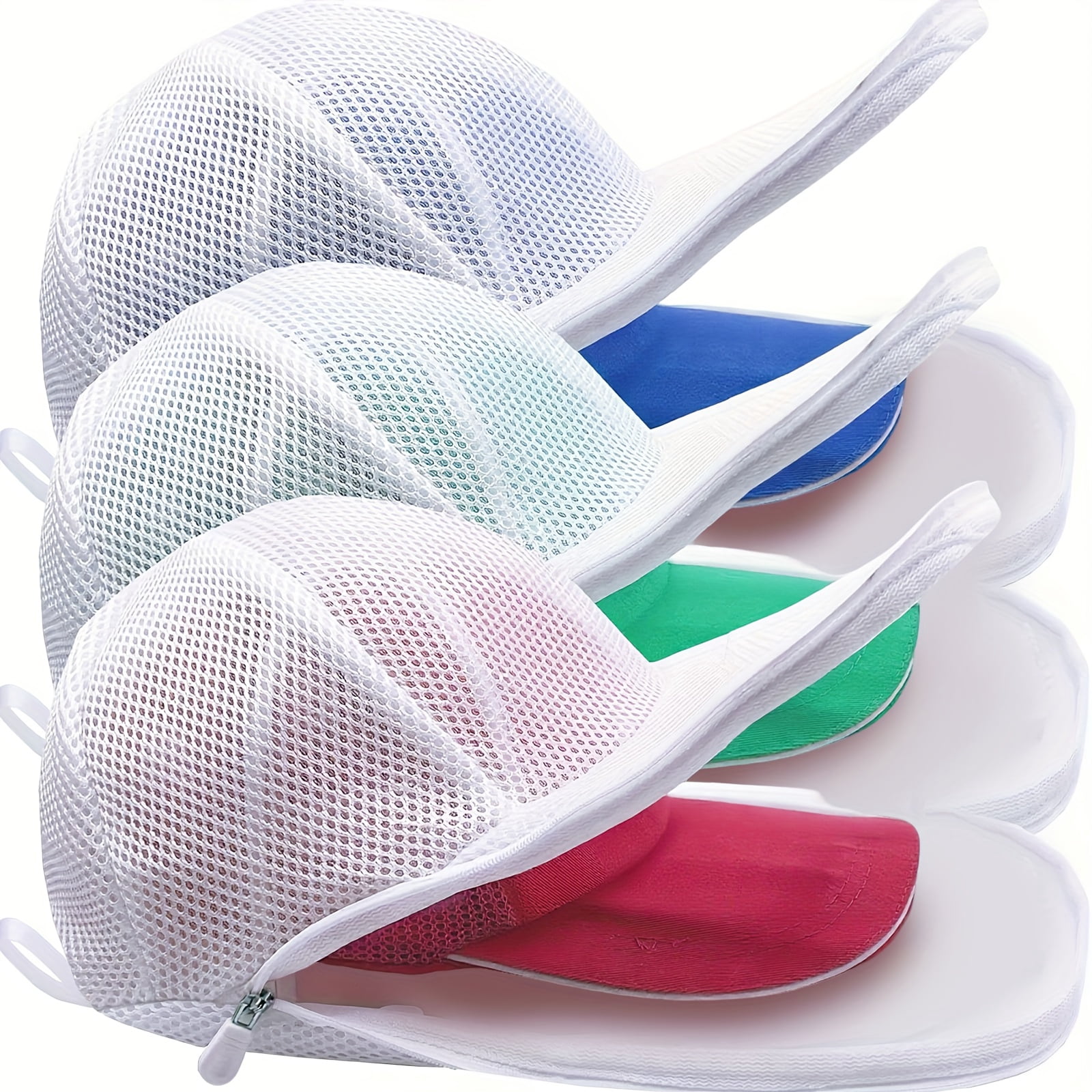 1-Piece Washing Machine Hat Cleaning Cage with Zipper Closure - Perfect for Baseball Caps and Hat Washing Bags, Protects Delicate Hats from Damage - Ideal for Sports Enthusiasts and Laundry Care