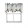 thumbnail image 1 of 1-Piece Wave Valance with Bead-Trim Tassels, Semi-Sheer Light-Filtering, Rod Pocket, Tailored for Kitchen and Living Room Décor Silver Color, 52" Wide x 18" Length.", 1 of 4