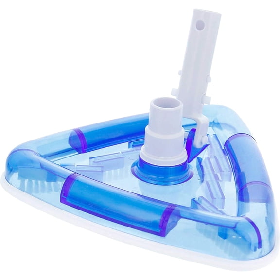 1 Piece Weighted Transparent Triangular Pool Vacuum Head Swivel Hose Connection EZ Clip Handle