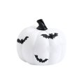 thumbnail image 1 of 1 Piece White Halloween Pumpkin Decor Spooky Bats Halloween Pumpkin Decorations Ceramic Halloween Decor for Indoor Outdoor Porch Mantel Table Fall Party Decoration, 1 of 5