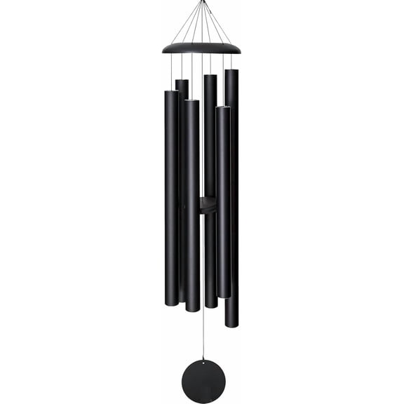 1 Piece Wind Chimes Outdoor Large Decor Deep Tone Soothing Melodic 40 Inch Black Memorial Sympathy