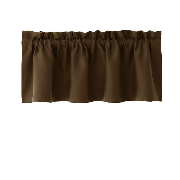 1 Piece And For Window Thermal Insulated Rod Pocket Short Curtain For Kitchen Bathroom Living Room 57×18 Inch Curtain For Windows Window Curtains Curtain For Door Window(Brown,57.08x17.71")