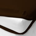 thumbnail image 1 of 1 Piece Zipper Fitted Sheet - 16 Inch Deep Pocket -100% Egyptian Cotton,400 Thread Countg - Chocolate Solid, Queen Size., 1 of 4