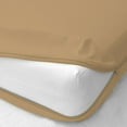 thumbnail image 1 of 1 Piece Zipper Fitted Sheet - 16 Inch Deep Pocket -100% Egyptian Cotton,400 Thread Countg - Taupe Solid, Cal-King Size., 1 of 4