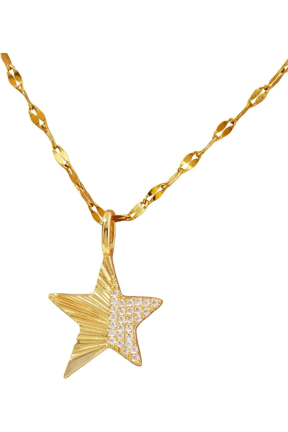 1 Piece Zircon Star Pendant Golden and Transparent Stylish Star Shape Pendant Elegant Jewelry for Women for Necklaces Bracelets and Accessories