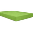 thumbnail image 1 of 1-Piece fitted sheet solid pattern Egyptian cotton 600 Thread Count King Size Fit up to 16'' Deep Pocket Sage Green Solid, 1 of 5