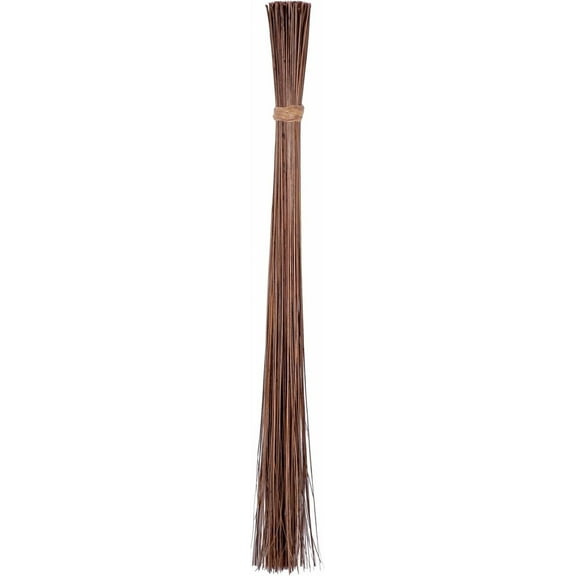 SN SKENNOVA Coconut Leaf Stick Broom, 32-Inch Handmade Outdoor Sweeper for Yard, Patio, Garden