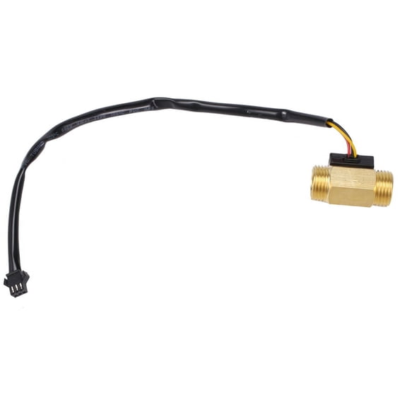 1 Piece of -B1 Turbine Water Flow Sensor G1 / 2 Inch Electromagnetic Brass In-Line Hall Switch Male Thread 1-25 L/Min,1 * water flow sensor,Gold