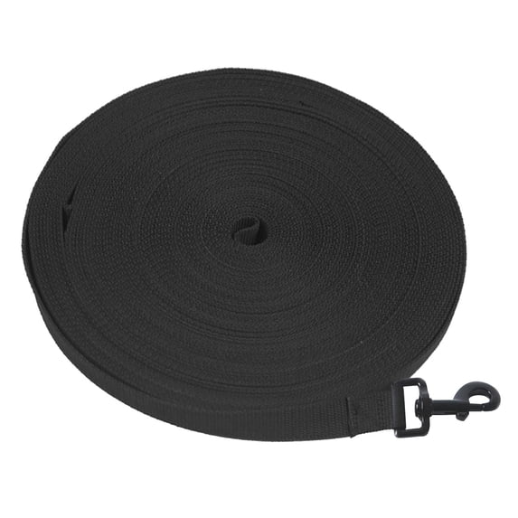1 Piece of Dog/Puppy Obedience Recall Training Agility Lead - 16ft 33ft 49ft 65ft Training Leash - Great for Play, Camping, or Backyard - Black 16ft