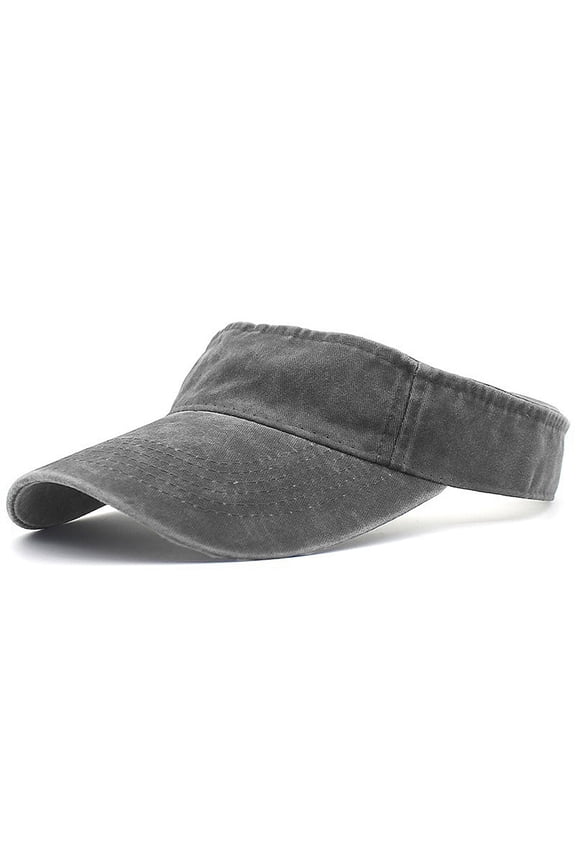 1 Piece of Sport Wear Athletic Visor Sun Sports Visor Hat Visor Adjustable Cap for Women and Men (One Size) Gray One Size
