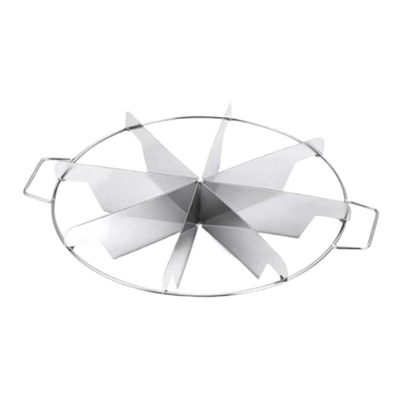 1 Pieces 13.9 Inches Diameter Stainless Steel Pie Slicer, Rust Proof Cake Divider with Side Handle Pie Cutter Press, 6/7/9 Equal Portion Cake Cutting Tool