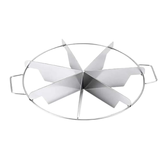 1 Pieces 13.9 Inches Diameter Stainless Steel Pie Slicer, Rust Proof Cake Divider with Side Handle Pie Cutter Press, 6/7/9 Equal Portion Cake Cutting Tool