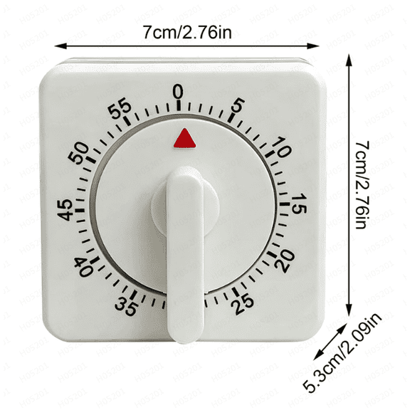 1 Pieces 60 Minute Visual Kitchen Timer Hour Mini Countdown Mechanical Timer Loud Voice for Kitchen, Homework, Exercise