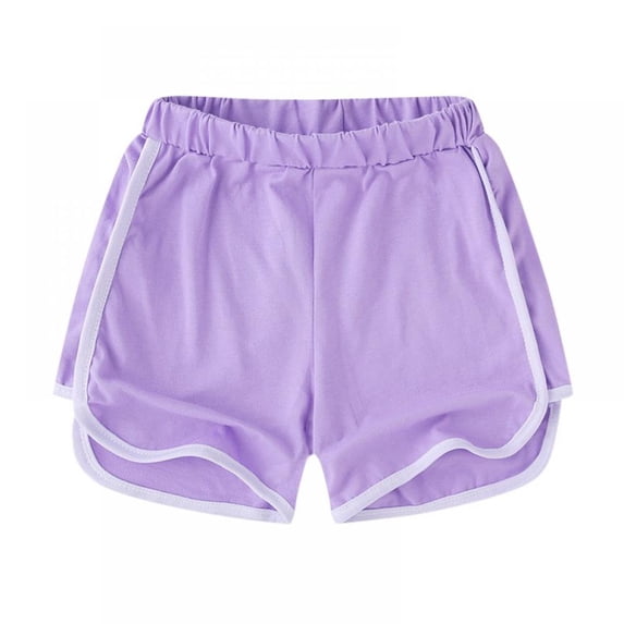 AJZIOJIRO 2-11Years Big/Little Girl Summer Beach Boardshorts Drawstring Swim TrunkSolid Color Beach Pants for Kids