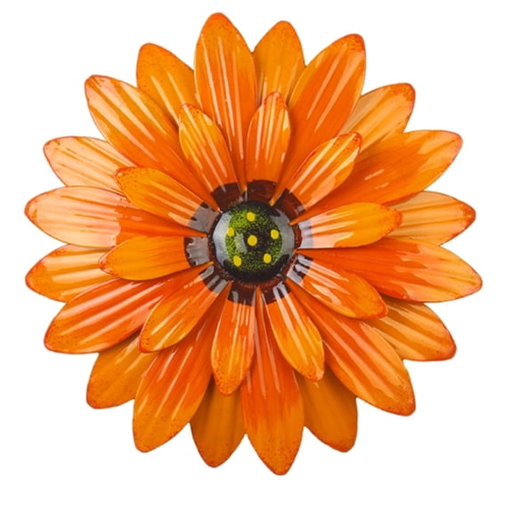 1 Pieces Metal Flowers Outdoor Decor, 8 Inch Wall Art 3D Daisy Decor Multiple Layer Farmhouse Boho Style Metal Art for Indoor Outdoor Home Living Room Office Garden Porch Decor