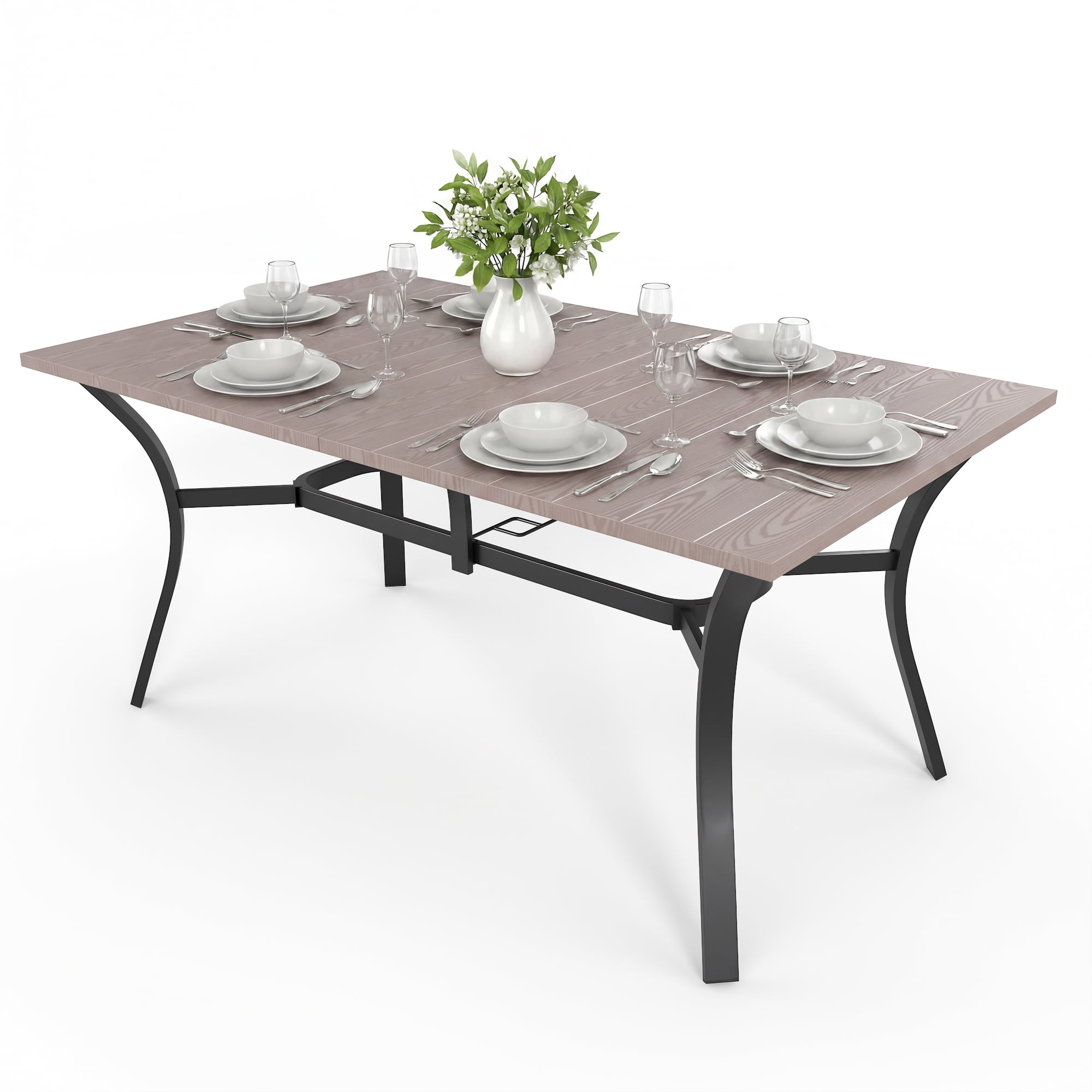1 Pieces Oudoor Indoor Dinning Rectangular Table Natural Color
