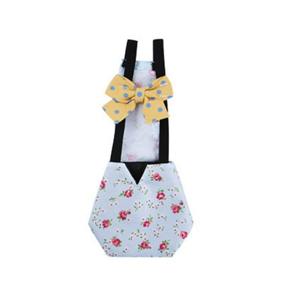 1 Pieces Pet Chicken Diapers for Hens,Reusable Duck Diapers with Bow Ties,Washable Waterproof Cloth Fabric Poultry Nappies for Real Small Animals(M)-Flowers