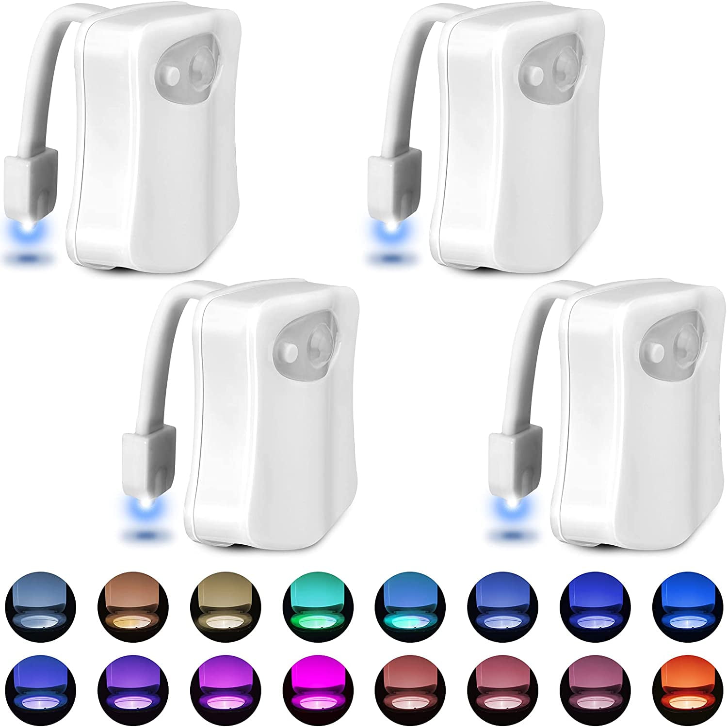 Toilet Night Light Motion Sensor the Original LED 8 Colors Toilet Bowl Light  Mot