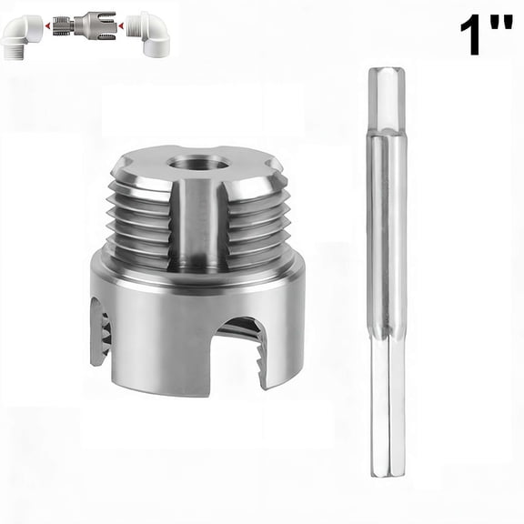 1" Pipe Thread Cutting Tool, Integrated Internal & External PVC Pipe Threader, Carbon Steel Re-threading Die for Water Pipes, Electric Drill