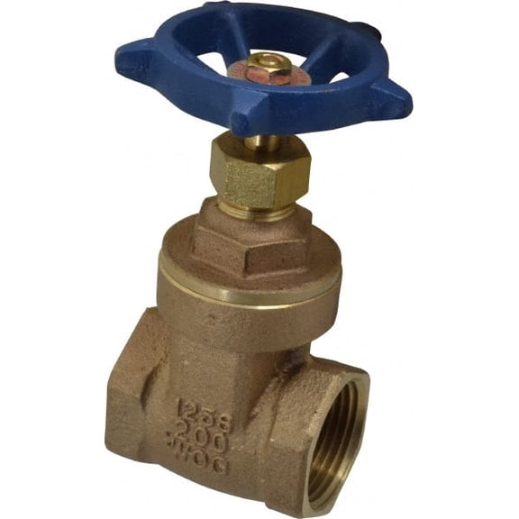 1" Pipe, Threaded Bronze Solid Wedge Stem Gate Valve