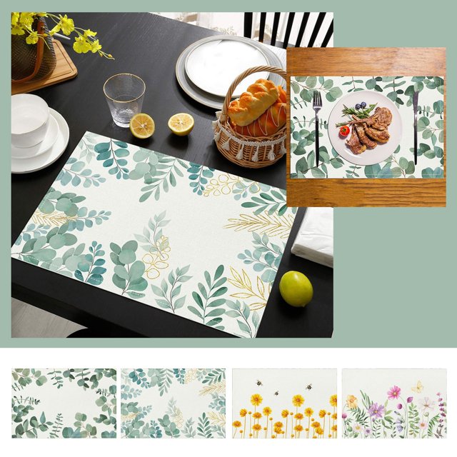 1× Placemat Clearance! Kitchen Mats Eguiwyn Placemats Family Table