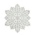 thumbnail image 1 of 1 Placemat, Fdelink Christmas Snowflake Place Mats Metallic Festive Vinyl Table Mat Washable for Holiday Dinner Table Top Doilies Decorations 15” Diameter Hollow Out Non Slip for Decor Wedding, 1 of 7
