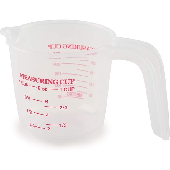 1 Plastic Measuring Cup, Multicolored
