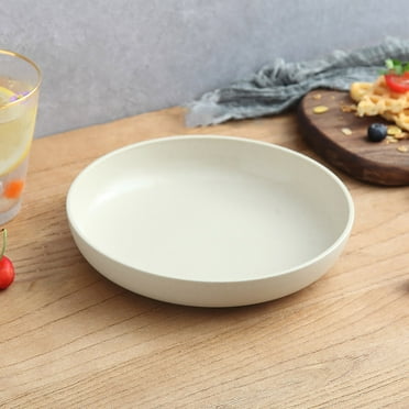 1 Plate Clearance！Wheat 20Cm Deepens Large Plate Family Large Capacity Fruit And Vegetable Plate Salad Plate Snack Plate
