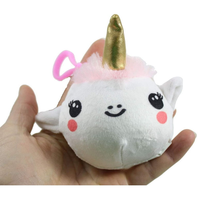 1 Plush Unicorn with Clip Squishy Memory Foam Stuffed Animals Sensory Stress Fidget Emotions Self Regulation Toy Random Color
