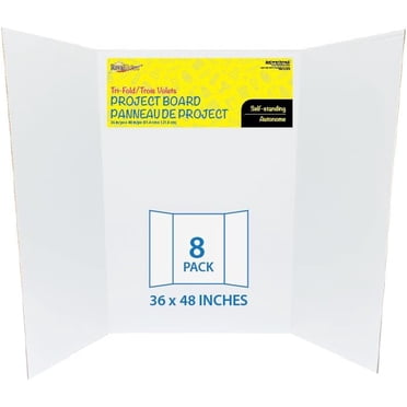 Elmer's Premium Foam Tri-Fold Display Board, 3/16” Thick, 36