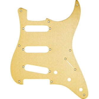 1-Ply Gold Anodized Aluminum 8-Hole Mount S/S/S Stratocaster Pickguard