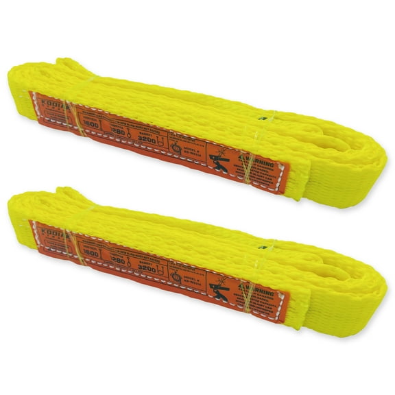 1-Ply Webbing Sling 1”x 4ft Lifting Straps 2Pack Heavy Duty Web Strap Rigging Moving Towing Hoisting Gear KODIAK STRAPS