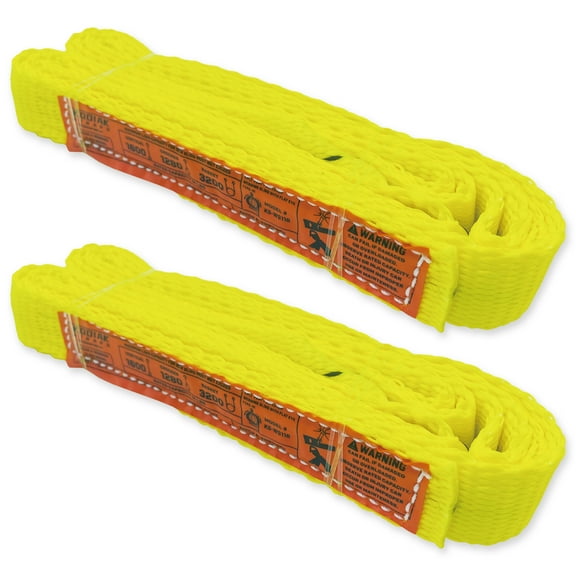 1-Ply Webbing Sling 1x 8ft Lifting Straps 2Pack Heavy Duty Web Strap Rigging Moving Towing Hoisting Gear KODIAK STRAPS