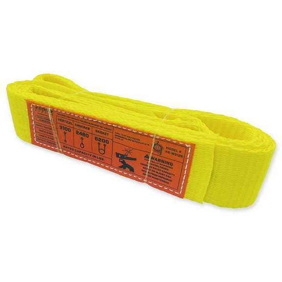 1-Ply Webbing Sling 2x 6ft Lifting Straps 1Pack Heavy Duty Web Strap Rigging Moving Towing Hoisting Gear KODIAK STRAPS