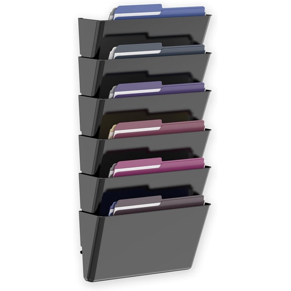 1 Pockets Acrylic Wall File Organizer, Clear Wall File Holder, Plastic Hanging Wall File Holder for Office, School and Home, Clear