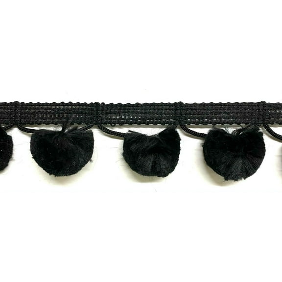 1" Pom Pom Poly Ball Fringe - MADE IN USA - 9 Yards!