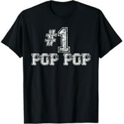 #1 PopPop T Shirt - Number One Pop Pop Fathers Day Gift Tee